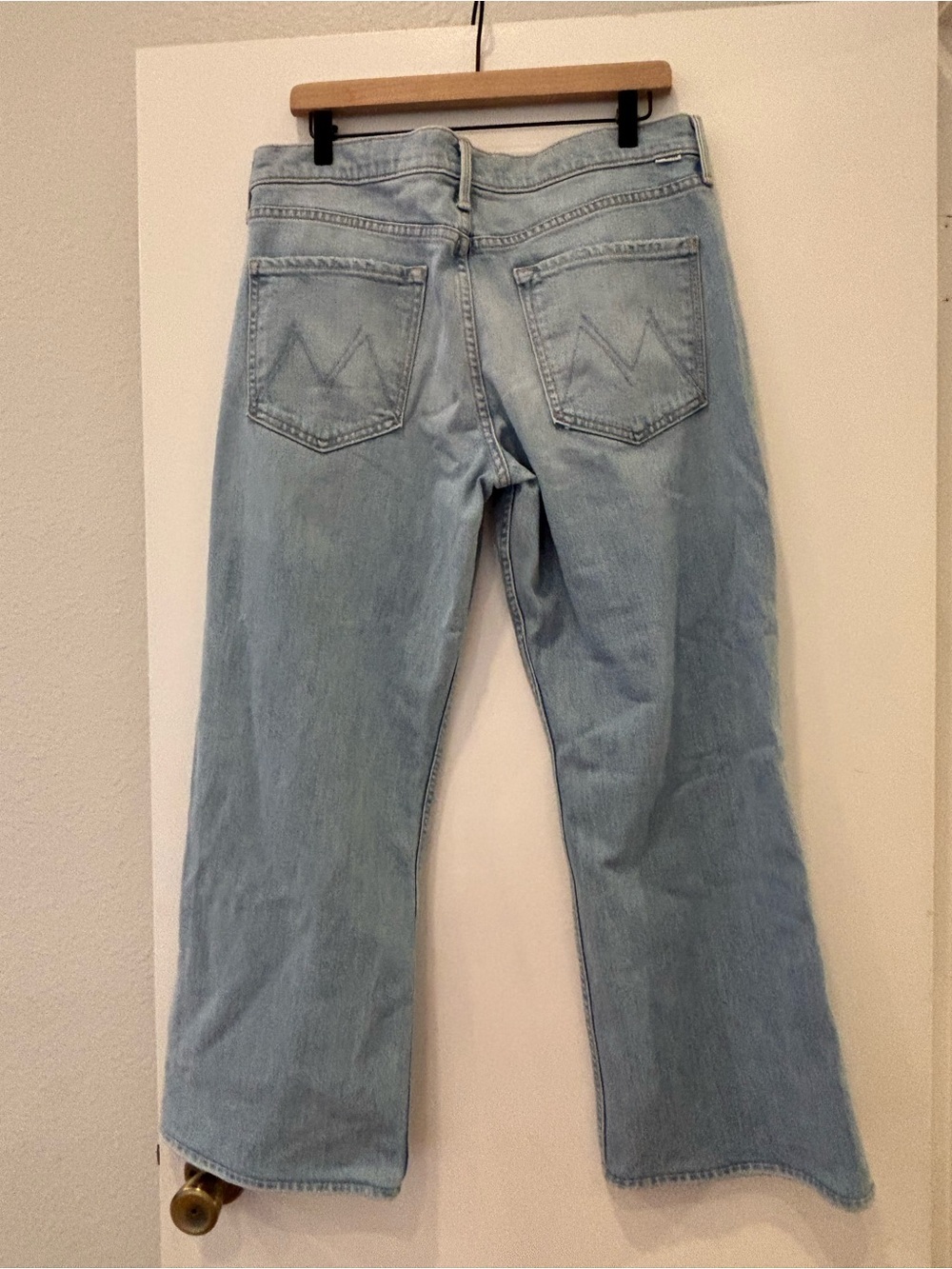 Mother Denim "The Bookie Sneak" jeans Cool As A Cat wash wide leg high waist 31 - Picture 2 of 6